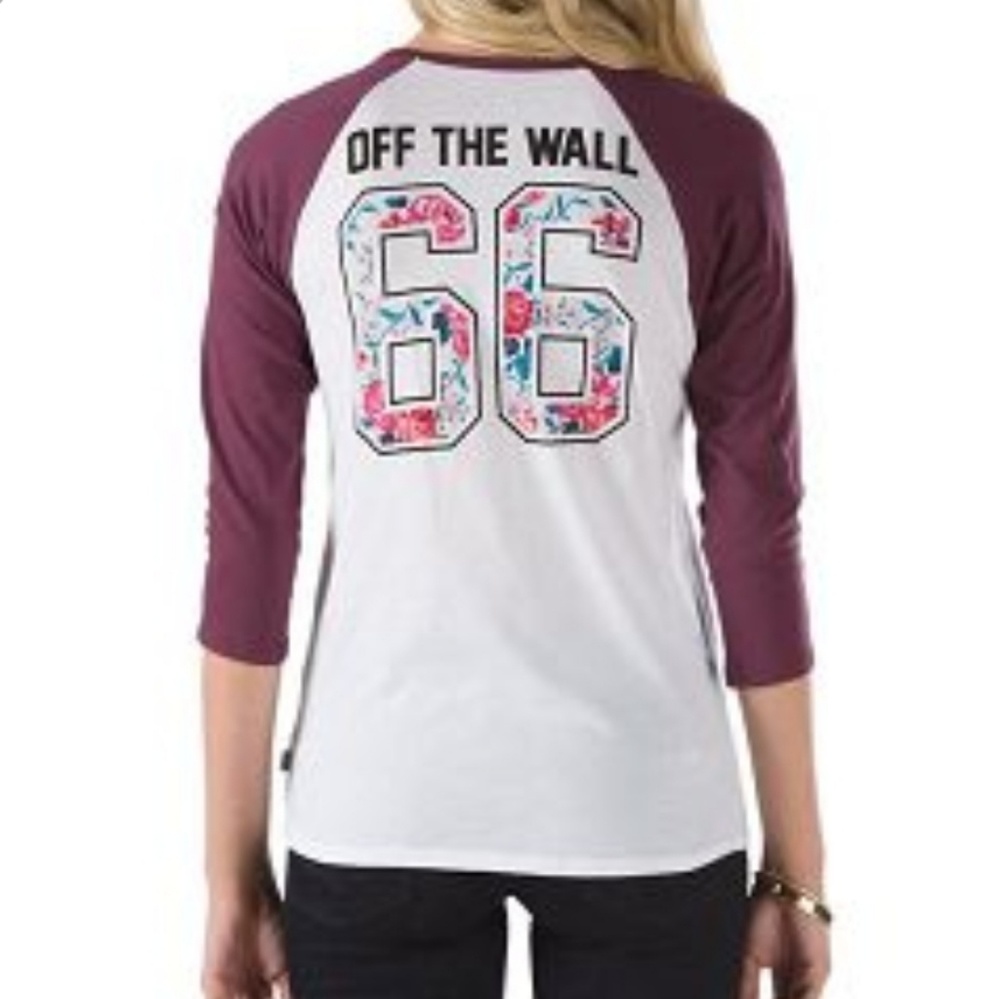 Vans floral baseball t